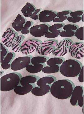 Maglietta Name It Benna stampata Blossom rosa chiaro per ragazza.