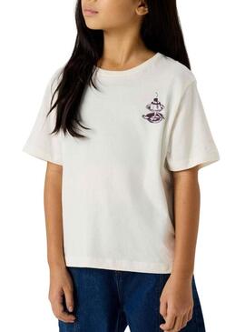 Maglietta Name It Bena con stampa grafica color crema per bambina