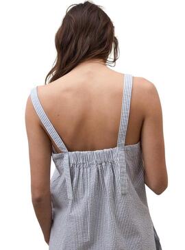 Top Ecoalf Aria a righe stampato per donna