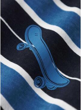 Maglietta Name It Thomas a righe blu scuro per bambino