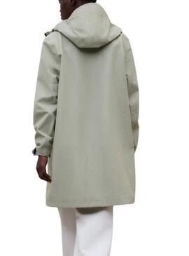 Impermeabile Ecoalf Neve verde per donna