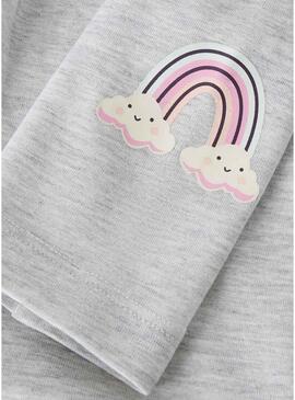 Leggings Name It Bilona arcobaleno grigio chiaro per bambina