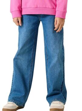 Pantaloni Name It Frose a gamba larga blu medio per ragazza