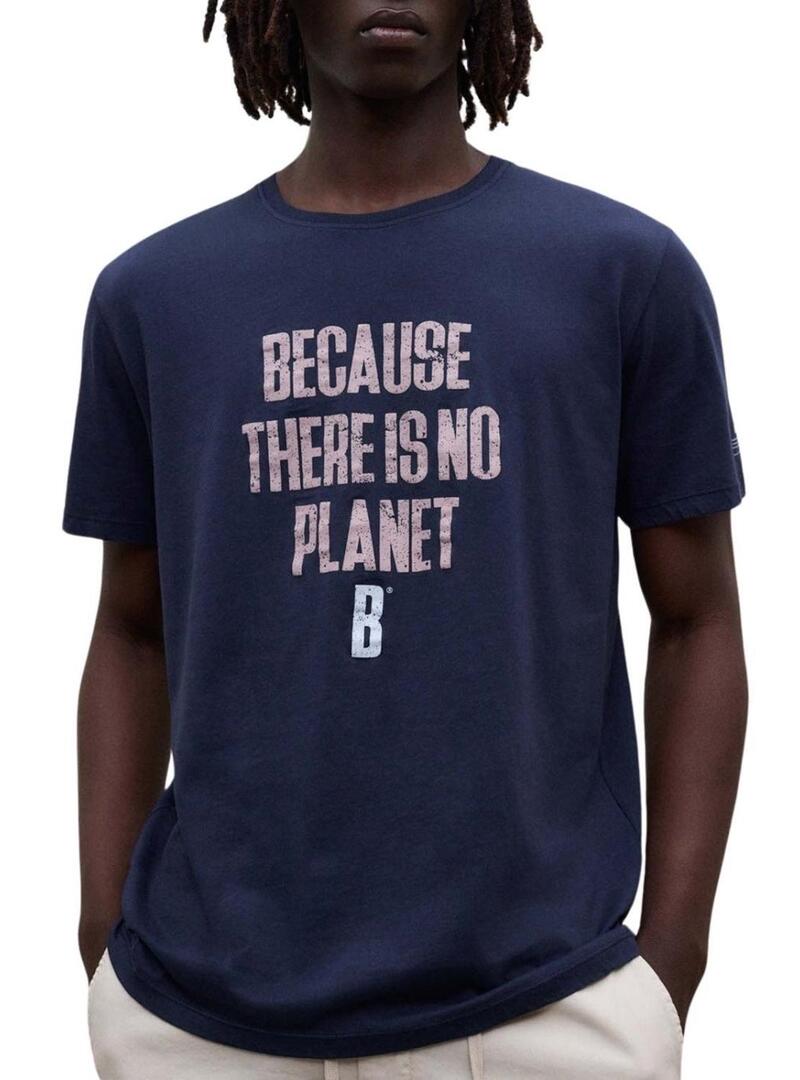 Maglietta Ecoalf Min in marino per uomo