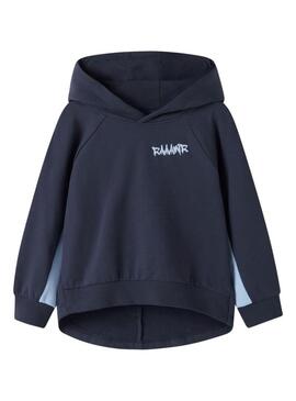 Felpa con cappuccio Name It blu scuro con dinosauro per bambino