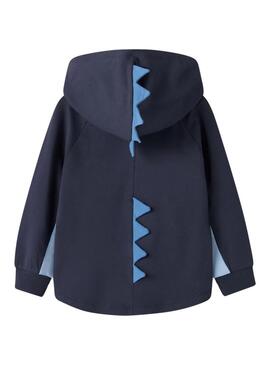 Felpa con cappuccio Name It blu scuro con dinosauro per bambino