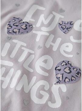 Maglietta Name It Bearta viola lampone per ragazze