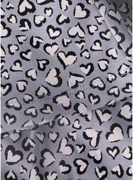 Pantaloni flare Name It stampati a cuori lilla per ragazze