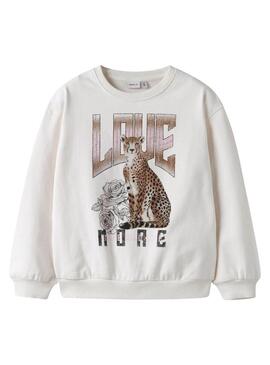 Felpa Name It love more crudo per bambina