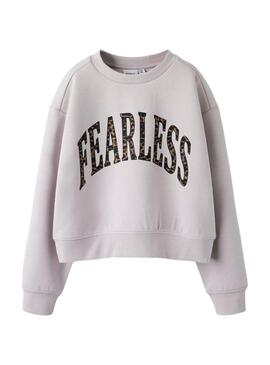 Felpa Name It fearless beige per ragazza