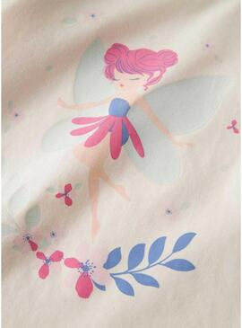 Maglietta Name It fata beige chiaro per ragazza