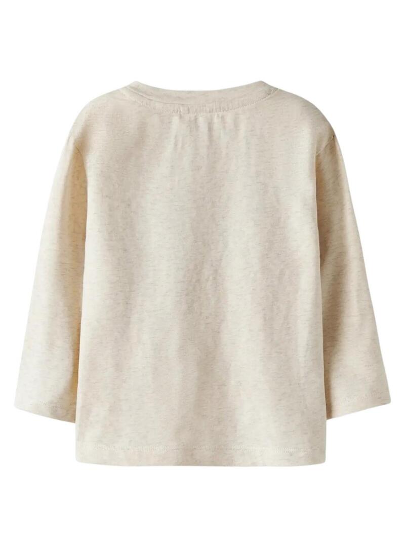 Maglietta Name It pallone da tennis cool vibes beige per bambino