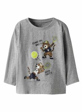 Maglietta Name It tigri scarpe grigie per bambino