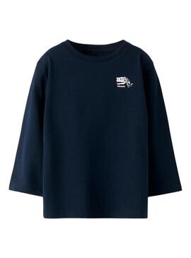 Maglietta Name It dinosauro bicicletta blu scuro per ragazzo