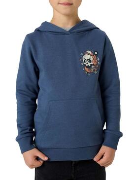 Felpa Name It con cappuccio teschio blu per ragazzo