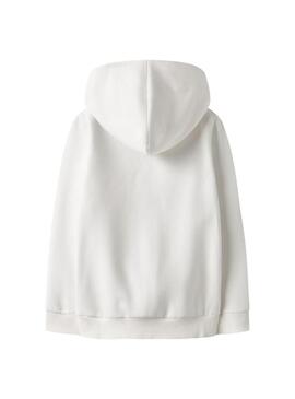 Felpa con cappuccio a teschio Name It color crema per bambino