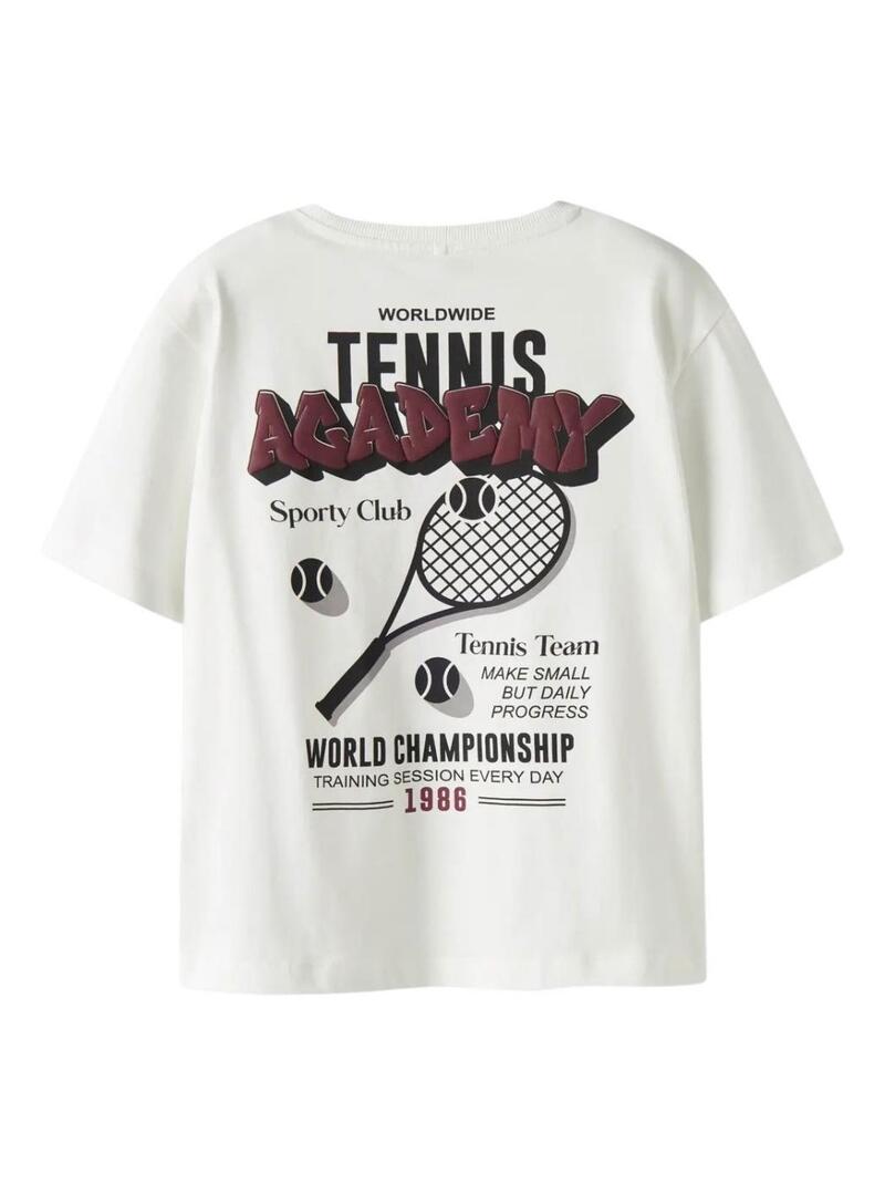 Maglietta Name It Tennis Academy beige per bambino