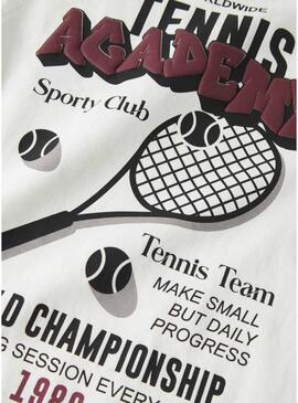Maglietta Name It Tennis Academy beige per bambino