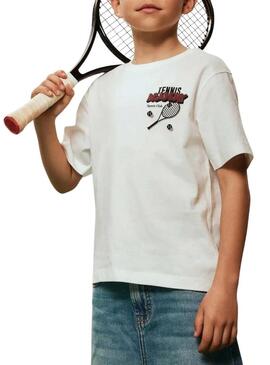 Maglietta Name It Tennis Academy beige per bambino