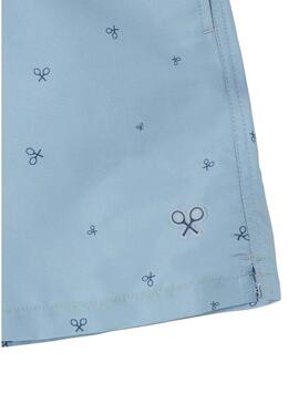 Costume da bagno Silbon con racchette azzurre chiare per uomo.