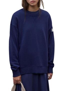 Felpa Ecoalf Storm blu per donna.