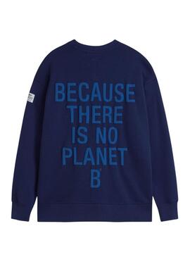 Felpa Ecoalf Storm blu per donna.