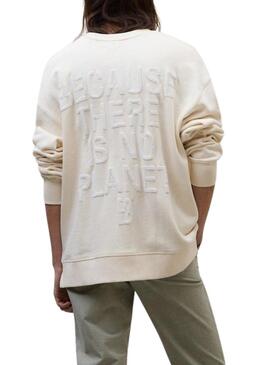 Felpa Ecoalf Storm beige per donna