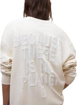 Felpa Ecoalf Storm beige per donna