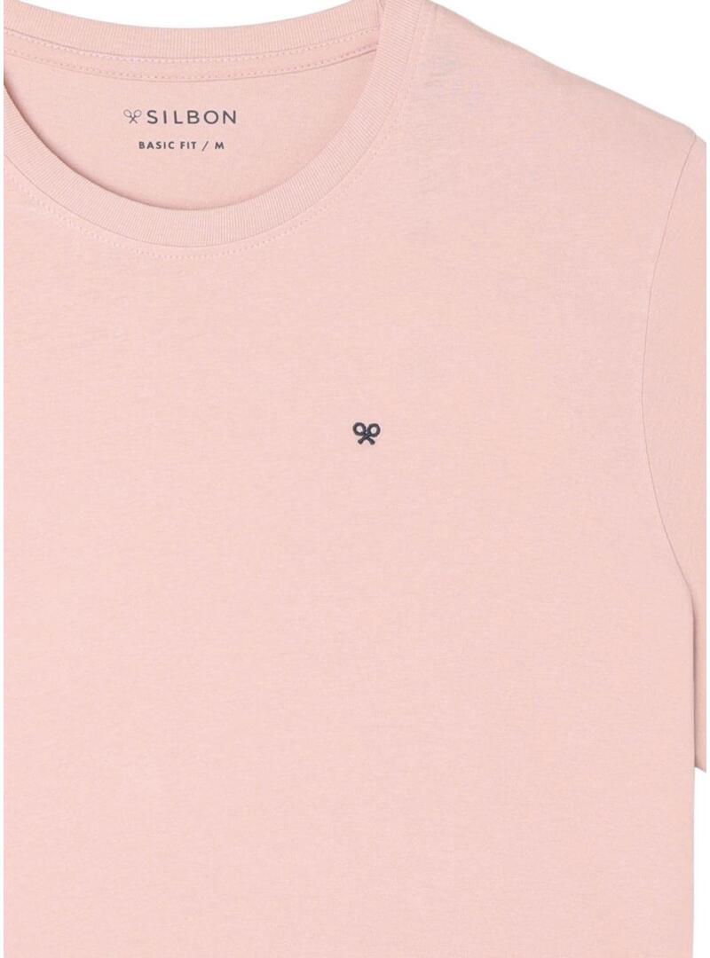 Maglietta Silbon rosa basica per uomo