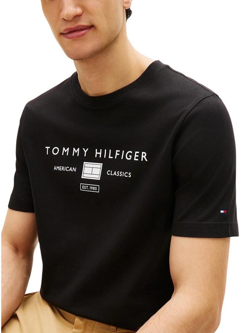Maglietta Tommy Hilfiger Brand Love nera per uomo
