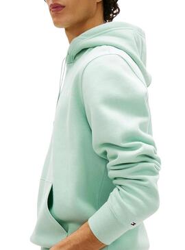 Felpa Tommy Hilfiger Brand Love verde per uomo