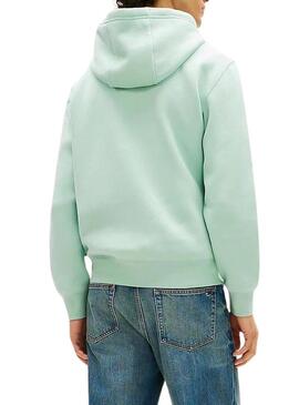 Felpa Tommy Hilfiger Brand Love verde per uomo