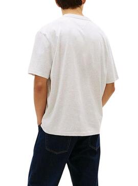 Maglietta Tommy Jeans anni '90 grigia da uomo