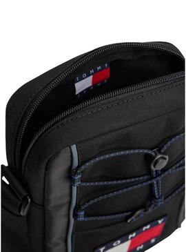 Borsa Tommy Jeans Archive Reporter nera per uomo