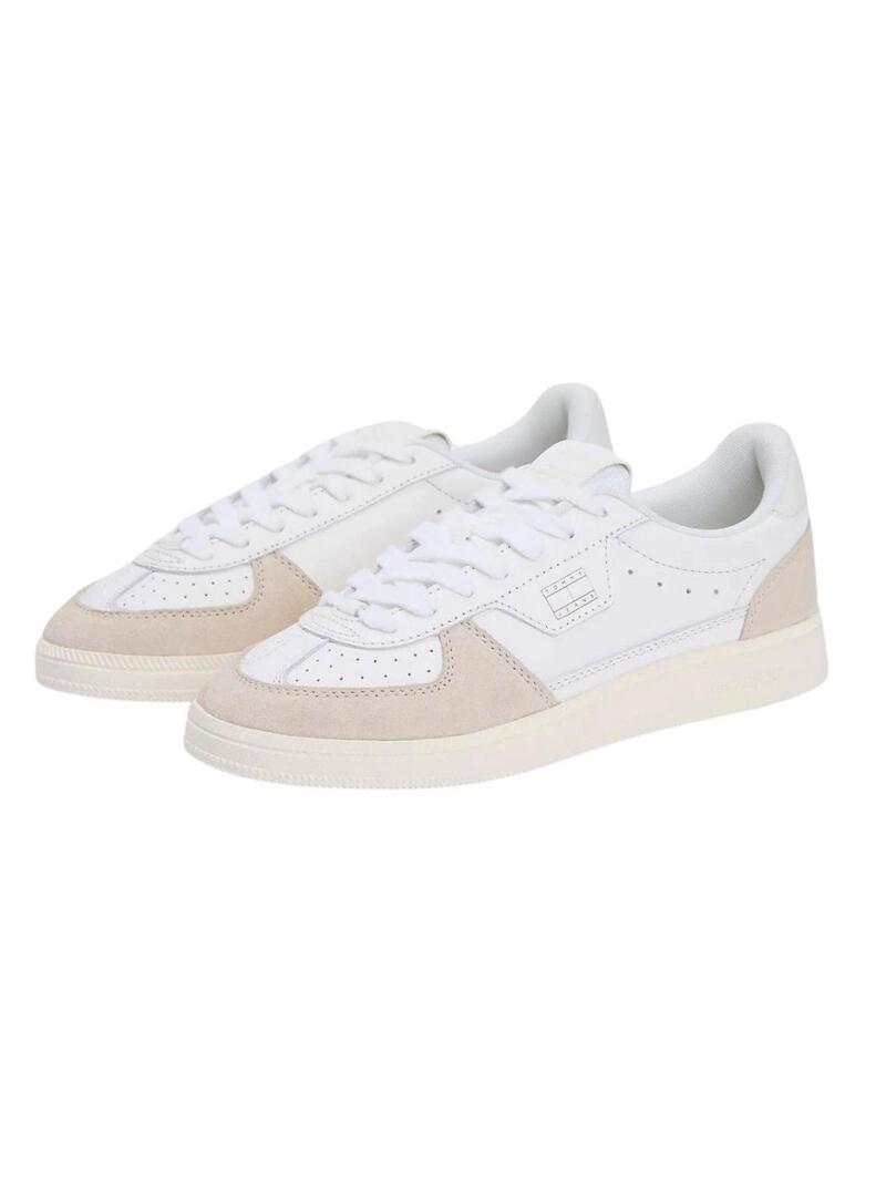 Sneakers Tommy Jeans The Greenwich in pelle bianca per donna.