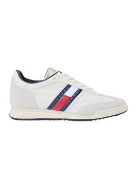 Scarpe da ginnastica Tommy Jeans Retro Runner Cleated bianche per uomo