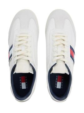 Scarpe da ginnastica Tommy Jeans Retro Runner Cleated bianche per uomo