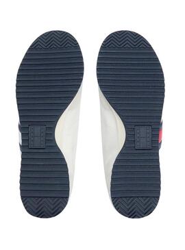 Scarpe da ginnastica Tommy Jeans Retro Runner Cleated bianche per uomo