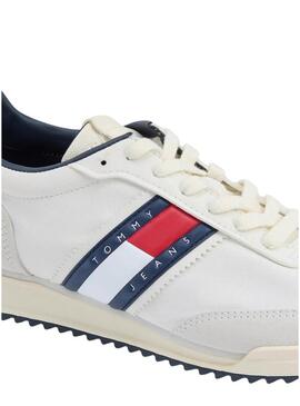 Scarpe da ginnastica Tommy Jeans Retro Runner Cleated bianche per uomo