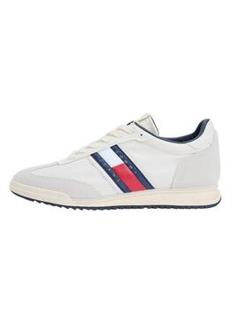 Scarpe da ginnastica Tommy Jeans Retro Runner Cleated bianche per uomo