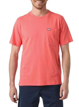 Maglietta Helly Hansen Hudson corallo per uomo