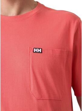 Maglietta Helly Hansen Hudson corallo per uomo
