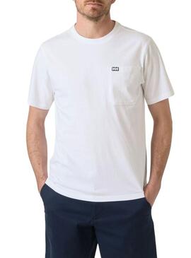 Maglietta bianca Helly Hansen Hudson per uomo.