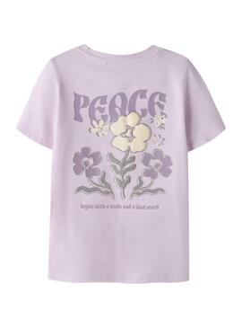 Maglietta Name It Dartiana scegli gentilezza viola per ragazza