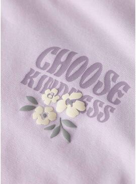 Maglietta Name It Dartiana scegli gentilezza viola per ragazza