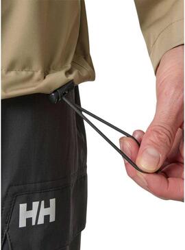 Giacca Helly Hansen Crew Midlayer color cammello con cappuccio.