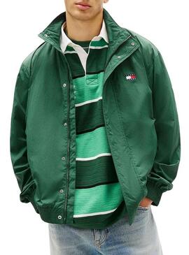 Giacca Tommy Jeans Heritage Flag verde per uomo
