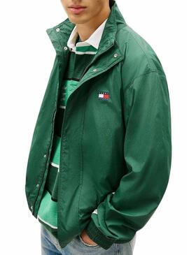 Giacca Tommy Jeans Heritage Flag verde per uomo