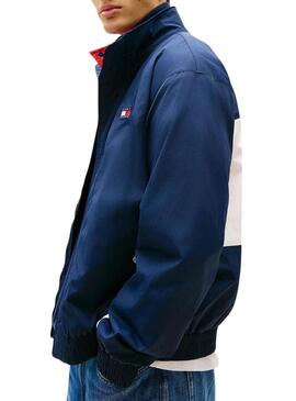 Giacca Tommy Jeans Heritage Flag blu scuro per uomo