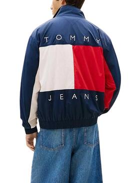 Giacca Tommy Jeans Heritage Flag blu scuro per uomo